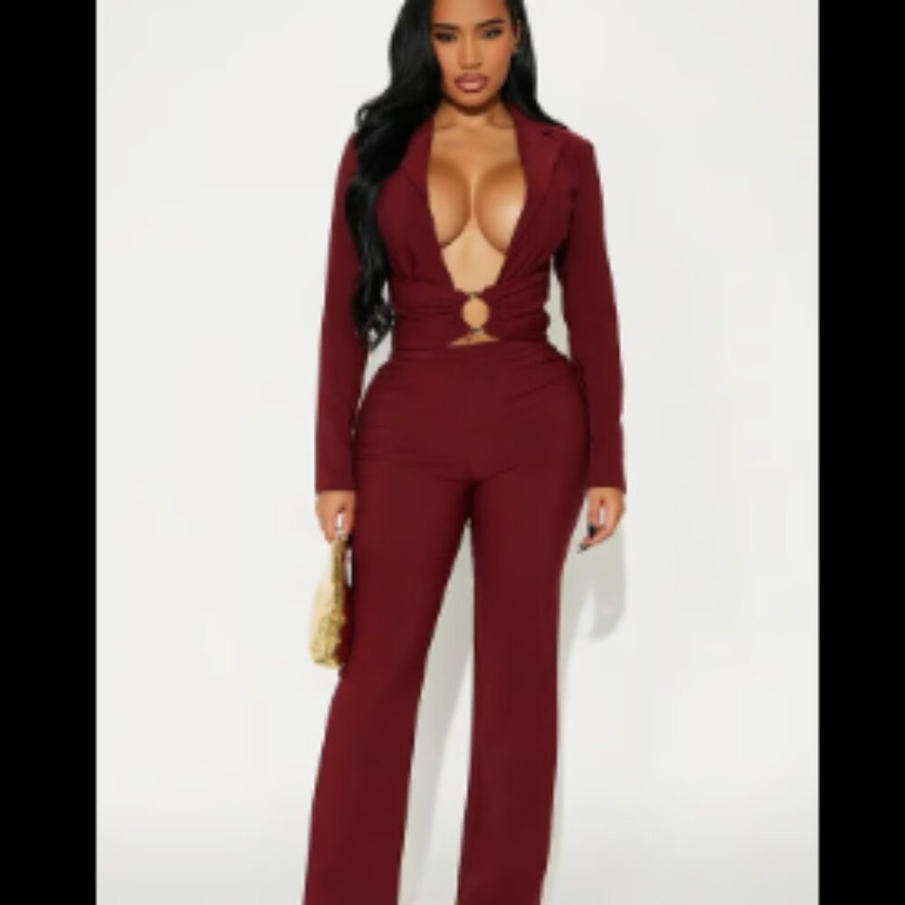 Fashion Nova Claire Blazer Pant Set